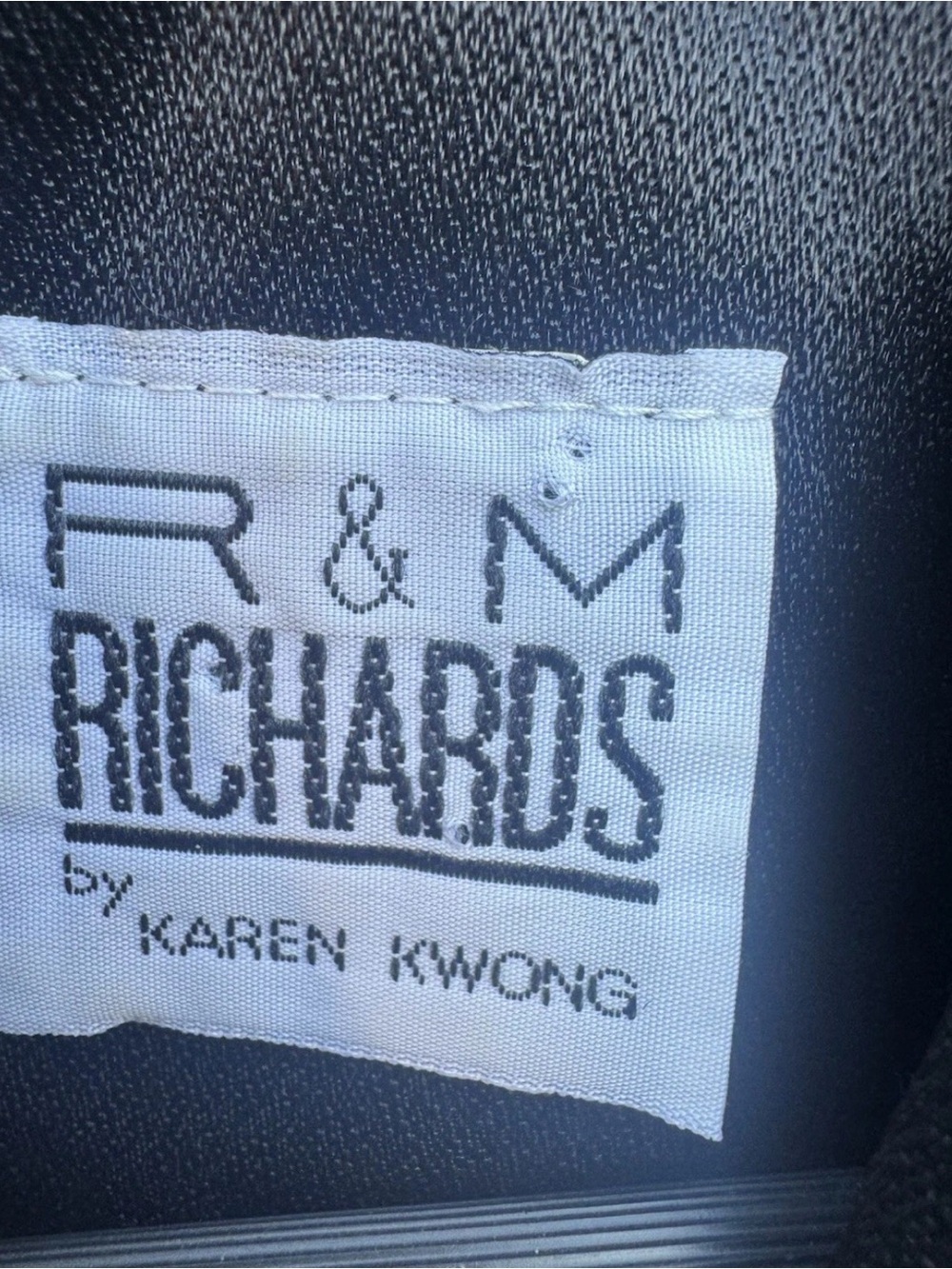 Rare Vintage R&M Richards Velvet Jacket Black Floral Glitter Made in USA Size 14 - Picture 11 of 15